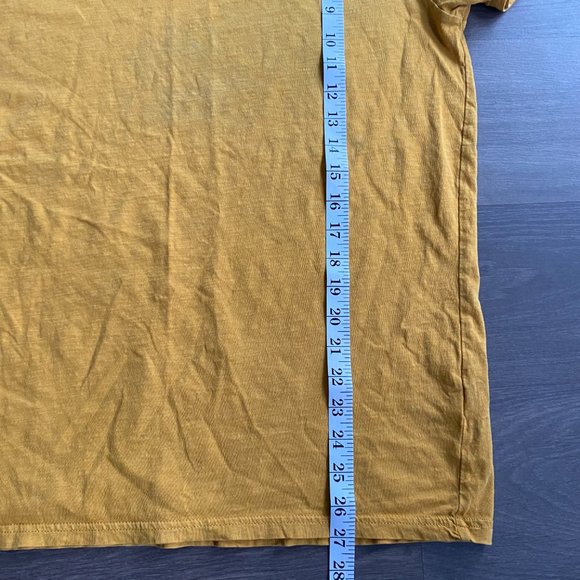 American Eagle Mustard "Athletic Fit" V-Neck Cotton Short-Sleeve T-Shirt - Picture 5 of 8